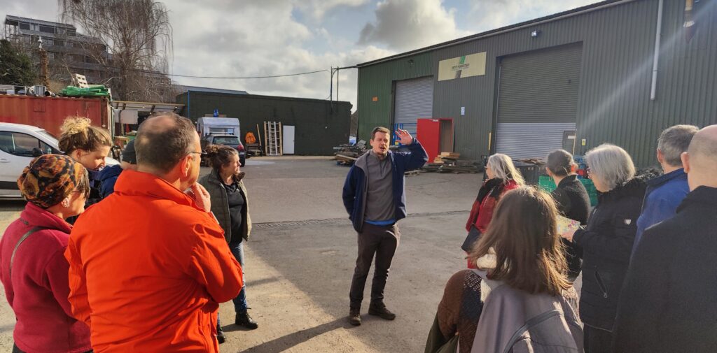 Group shot of Procurement For Good project team outside the warehouse in London for Better Food Shed